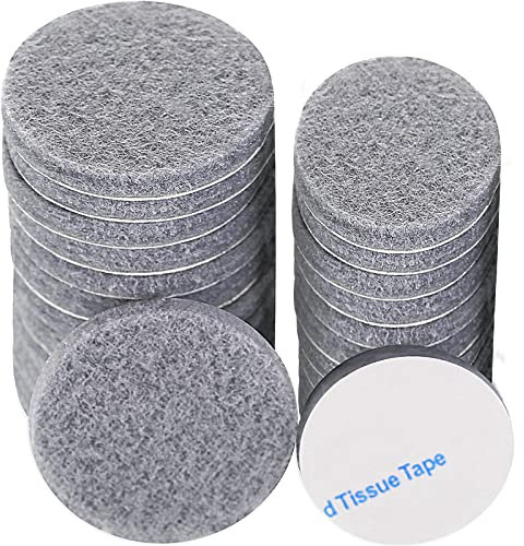 48 Pieces Furniture Pads Round Thick Self-adhesive Chair Pads Heavy Duty Felt Pads for Chair Legs Cuttable Bottom of Chair Pads Anti-slip Floor Protector Pads for Furniture Feet and Floor, Grey
