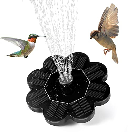 Solar Water Fountain,OMWay Solar Fountain for Bird Bath, Solar Powered Garden Water Feature Floating Solar Power Fountain for Outdoors Pond Pool.