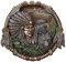 Pacific Giftware Wanddeko Indianer mit Wolf und Adler | Wandrelief Bild