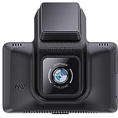 Hikvision K5 Dual Dashcam vorne 2K HD hinten 1080P 3 Zoll Touchscreen Eingebauter G-Sensor Spracherkennung WLAN-Konnektivität bis zu 128 GB App-Verbindung Parküberwachung Einfache Installation
