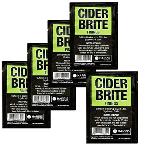 5X Harris Cider Brite Finings Sachet Clears 22.5L 5 Gallons Freeze Dried Powder