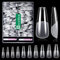 Becellen 500 Pièces Faux Ongles Cercueil, Transparent Couverture Complète Capsules Americaine Ongles Ballerine avec Colle pour Femme Filles Nail Art (10 Tailles)