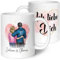 GRAVURZEILE Bedruckte Tasse mit Konfiguration - Paarmotiv zum selbst gestalten - Personalisierbares Geschenk für Paare & Partner - Geschenke für Sie & Ihn zum Valentinstag - Farbe: Weiß