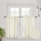 CUCRAF Rideau Cuisine Véritable Lin Jaune Clair L 90 x H 45 Voilage Intérieurs Petite Fenetre Paire