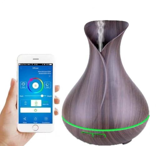 Ebooine 400ML Smart Ultrasonic Diffuser - Aromatherapy Diffuser & WiFi Humidifier with Alexa & Google Home, App & Voice Control, Cool Mist for Bedroom