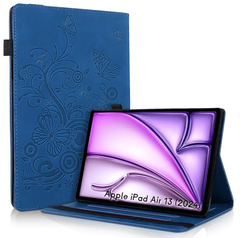 Aswant Funda para iPad Pro 12,9 Pulgadas (6.ª/5.ª/4.ª/3.ª generación, 2022/2021/2020/2018), Funda iPad Pro 12.9, con Función de Soporte/Cartera Case Cover para iPad Pro 12.9 (Azul)
