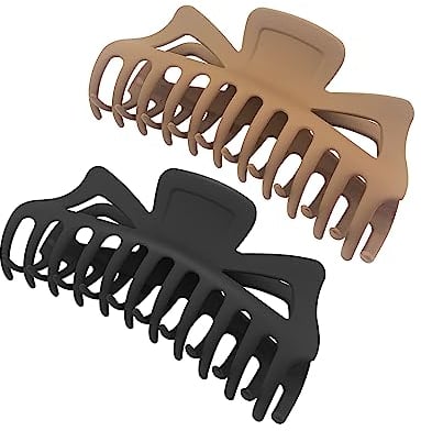 14 cm große Haarspangen für dickes Haar, 14 cm große, rutschfeste Haarklammern, Jumbo, starker Halt, Haarschmuck für Frauen und Mädchen (Matte Farben)