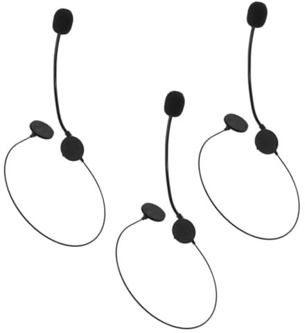 HOOTNEE 3pcs Microphone Headset Toy Prop for Cosplay Headphone Props Realistic Design for Halloween Party