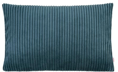 beties HYggelig No.2 Samt Block Cord Kissenhülle ca. 30x50 cm Kissenbezug in Raumausstatter Qualität aus deutschem Unternehmen (Nord-blau)