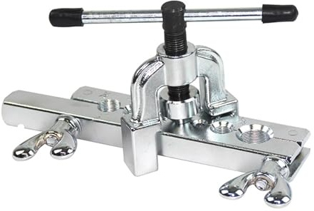 Maizoon Kit d'outils évasés à 45 degrés en CVC pour tuyau en cuivre de plomberie 7 matrices de 3/16 1/4 5/16 3/8 1/2 5/8 3/4 Kit idéal
