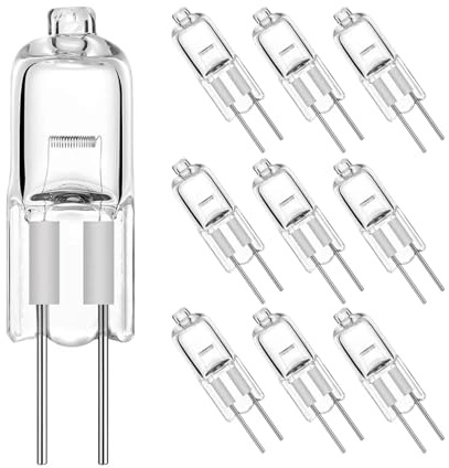 DYYK Ampoule halogène G4 12V 5W 10W 20W 35W 50W, Lot de 10 ampoules halogènes G4, Globe lumineux, lampe LED à double broche JC, blanc chaud, lampe de remplacement (Size : 5W)