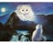 Schwarzlicht Poster | Moonlight | 64x90cm | ungerahmt | Kunstdruck | Fantasy | Wandbild | Wandposter | Katze | Perserkatze | Mondlicht