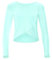 Winshape Damen Functional Light and Soft Cropped Long Sleeve Top Aet131ls Mit Overlap-Applikation Yoga-Shirt, Delicate-Mint, XXL EU