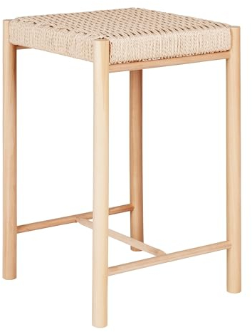 möbelando Barhocker >Abano< in Natur, Massivholz - 42x66,5x42cm (BxHxT)
