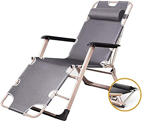 XLJLKJDS Sonnenliegen Loungesessel Sonnenliege/Sonnenliegen Relaxsessel Schwerelosigkeits-Terrassenliege Liegestuhl Garten Outdoor Tragbarer Schaukelstuhl-Grau