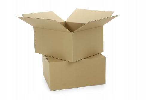WePack 10 Stück Faltkarton 500x500x300 mm Außenmaß Versandkarton E-commerce Karton 2-Wellig Braun Kartonage Verpackung Postkarton Versandschachtel Paket Päckchen