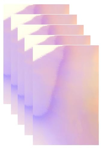 Craft Perfect Spiegelkarton Hochglanz – Prismatisches Rosa – A4 (5er-Pack) – 250 g/m² – einseitig spiegelnde Abdeckung – perfekt zum Stanzen und Basteln