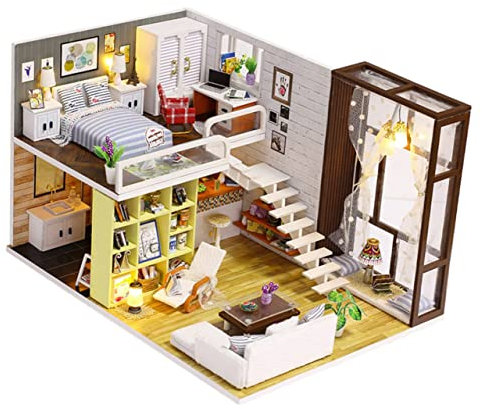 BESTonZON Kit Mini Casa Modello Di Casa Di Legno