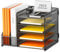 Restorgan Schreibtisch Organizer mit Aktenhalter, 5-stufiger Papier Organizer, Mesh Schreibtisch Akten Organizer mit Zeitschriftenhalter für büro Organizer Schreibtisch