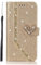 BEENTRYS Glitter Leather Wallet Case for iPhone 7 Plus / 8 Plus,Diamond Heart Luxury Bling Card Slots Holder Kickstand Women Girls Folio Sparkle PU Flip Cover for iPhone 7 Plus / 8 Plus-Gold