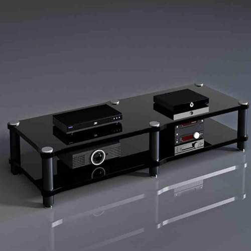 Portable Media Storage Rack with Cable Management for HiFi Audio Equipment