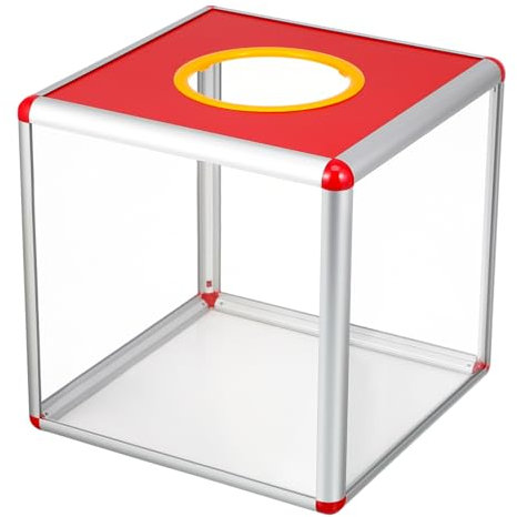 JEWEDECO Transparente Kartenbox Aus Aluminiumlegierung Und Mdf Für Abstimmungen Tombolas Und Spendenaktionen Robust Und Vielseitig Einsetzbar Für Besondere Anlässe Und Veranstaltungen