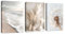 3Pcs Modern Beige Pampasgras Bilder Set, Boho Strand-Szenerie Wandbilder mit Rahmen, Modern Löwenzahn bild auf Leinwand Wandkunst Kunstdruck Deko für Wohnzimmer Schlafzimmer Küche Esszimmer 40x60cmx3