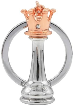 TIANQUXNGI Porte-clés d'échecs tendance en métal 3D Queen King Chessman Porte-clés porte-clés pour sac Accessoires pour un usage quotidien et cadeaux, rose gold
