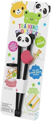 Black Panda Cartoon Animal Chopsticks Practice Helper, Children Practice Chopsticks Reusable Eating Training Tools,Cute Tableware Learn Tools Kitchen Utensils and Gadgets Chopsticks