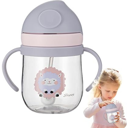 Générique Tum Tum Tasse Paille, Gobelet De Paille Anti-fuite Pour Bébé 250 Ml, Tasse Apprentissage Bebe, Gobelet De Dessin Animé Avec Balle Lestée Pour Voyage, Portable Pour De 6 Mois Et Plus