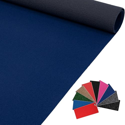 ANRO Teppich Läufer Messeteppich Meterware Marineblau 150x100 cm | Zuschneidbar als Meterware · Strapazierfähig · Zuschneiden · Eventteppich