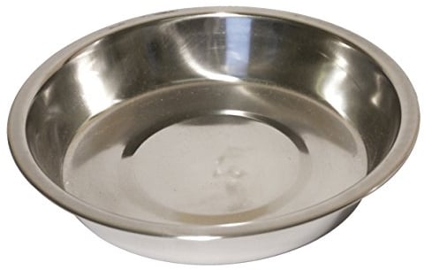 Rosewood Stainless Steel Dog Bowl for Puppies & Small Dogs, Shallow Puppy Pan, Pet Platter, 6-Inches, Silver