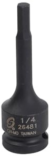 SUNEX TOOLS 26481 1/2-Inch Drive 1/4-Inch Hex Impact Socket