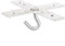 sourcing map Kreuz Basismetall Deckenventilator Befestigung Hakenaufhänger Halter 34mm Höhe