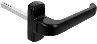 Amig - Manilla de Aluminio Mod. Epsilon - Color Negro - 132 x 70 mm - Cuadradillo de 8 mm - Maneta con roseta reversible - Fácil instalación - Diseño moderno y ergonómico