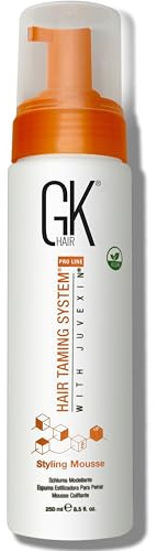 GK HAIR Global Keratin Volumizing Hair Styling Mousse (8.5 Fl Oz/250ml) -Enhances Curls Added Volume with Medium Hold & Boost Shine Moisturizing Blow Dry Frizz Control Foam for All Hair Types -Unisex
