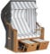 Sunny Smart Strandkorb Rustikal 250 Basic 210, BxTxH: 125x90x160 cm, Anthrazit
