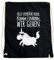 younikat Frecher Einhorn Turnbeutel mit Spruch I ca. 37 x 46 cm I Baumwolle Sportbeutel in schwarz zum Umhängen für Mädchen Teenager Damen I dv329