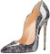 EDEFS Damen Spitze Pumps mit Pfennigabsatz High Heel Lack Schuhe Gray EU38