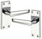 Full Set Pair of Polished Chrome Victorian Straight Door Handles Pair Internal Lock Latch Spindle