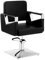 Physa Friseurstuhl Bristol hydraulisch höhenverstellbar 460-570 mm 360°-drehbar belastbar bis 200 kg Schwarz Stahl/Kunstleder Friseursessel Drehstuhl Friseur-Stuhl Barber-Stuhl