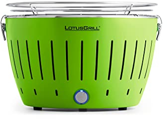 LotusGrill G-GR-34P Barbecue con batterie e Cavo di Alimentazione USB, Verde (Verde Limone)