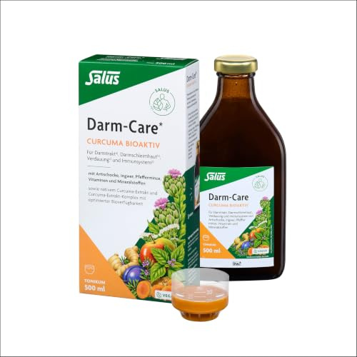 Salus Darm-Care Curcuma Bioaktiv Tonikum 500 ml | Für Darm a), Verdauung b) & Immunsystem c). Mit Artischocke & Curcuma-Extrakt-Komplex, Vitaminen & Mineralstoffen - vegan