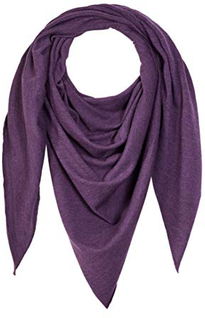 Enter the Complex® Schal Damen, Dreieckstuch, Halstuch, 100% Merino Wolle, 240 x 100 cm, Lila