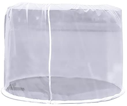 Dysetcs - Ombrello da cortile in poliestere, con porta con cerniera, regolabile, zanzariera, per ombrellone da giardino