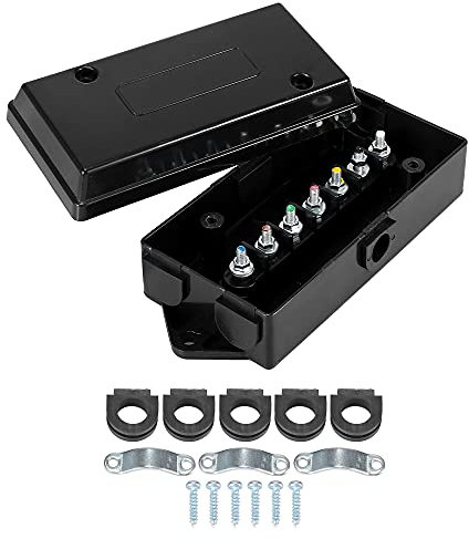 X AUTOHAUX 7 Way Trailer Wire Connector Junction Box Waterproof for Rewiring RV