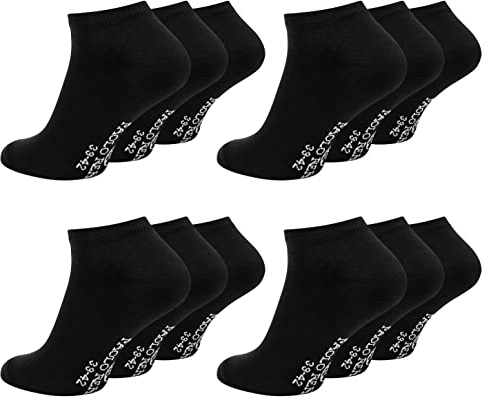 Paolo Renzo Unisex Sneaker Socken Baumwolle 3/6/12/18 oder 36 Paar - Herren & Damen Sneakersocken - OEKO-TEX Standard 100 - Größe 35-46