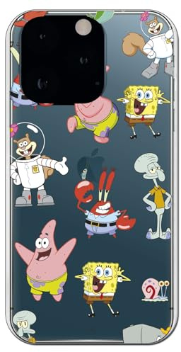 Personalaizer Original Schutzhülle kompatibel mit iPhone 13 Pro - SpongeBob Multicharakter