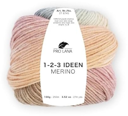 Pro Lana 1-2-3 Ideen Merino 09 - rosé/beige/blau