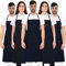 PALLTEX BORAGO Kochschürze Männer Kochschürze Damen Schürze Damen Schürze Herren für Kochen Basteln Malen Backen EN ISO 13688 (Schwarz - 5 Stücke)